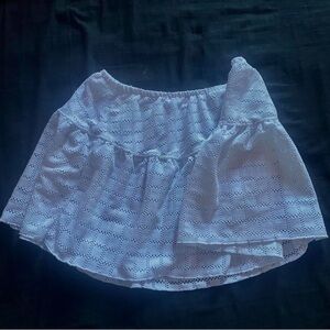 Chic White Eyelet Swim Coverup